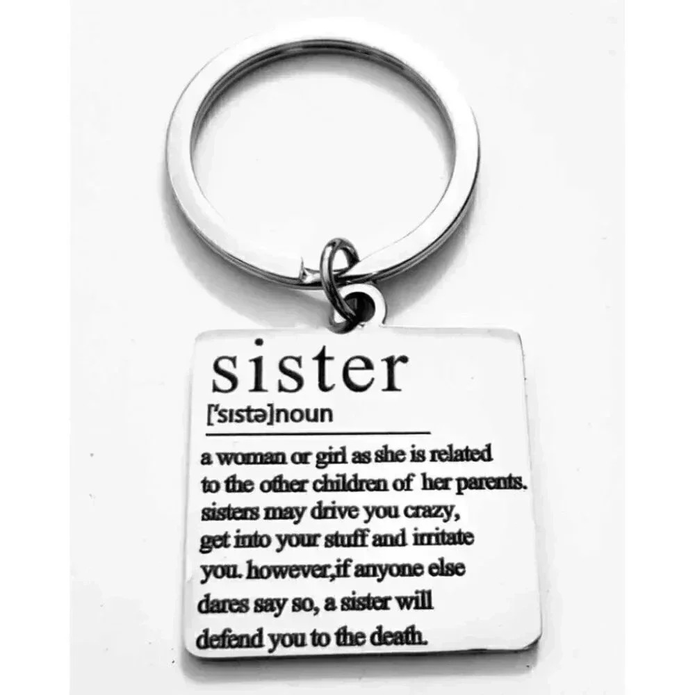 To My Sister Definition Hot Keychain